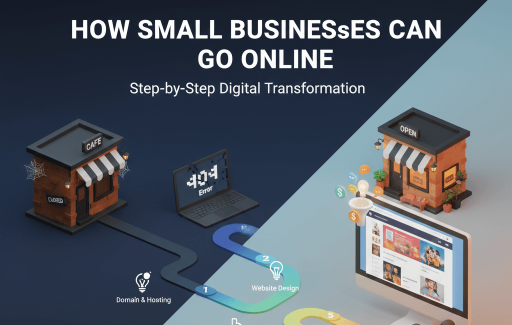 How Small Businesses Can Go Online Step-by-Step